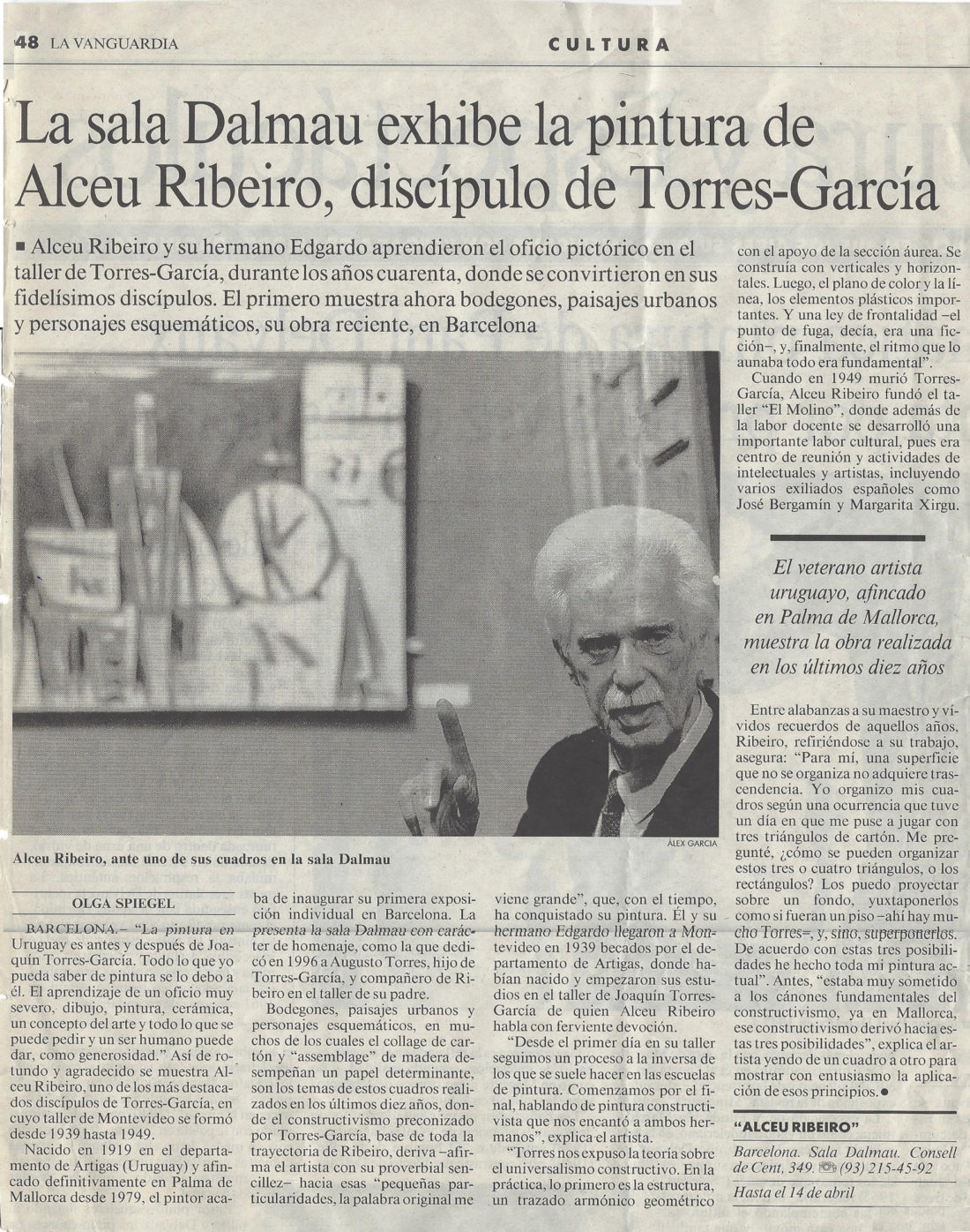 Primera exposición de Alceu Ribeiro - Galería de arte en Barcelona