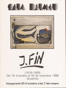 J Fin aand Sala Dalmau work together since 1979. This is the cover of the 1988 solo show.
