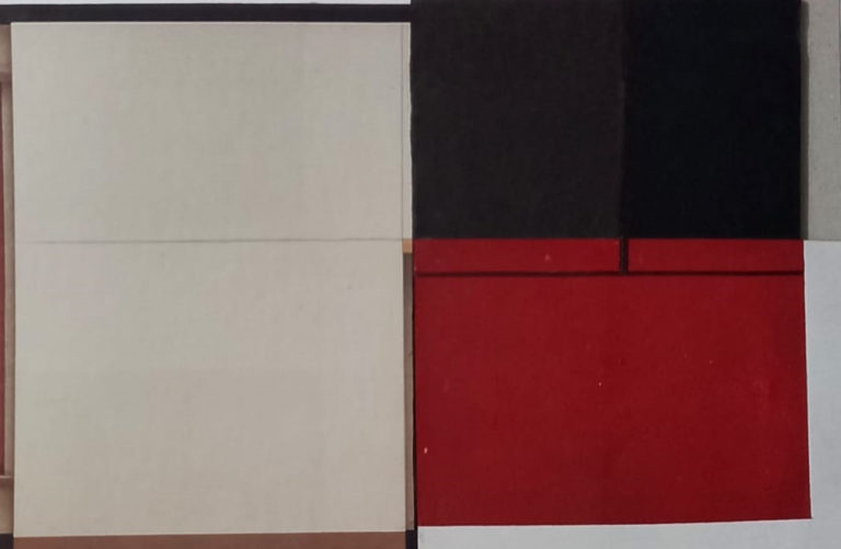 Obra de Juan de Andrés técnica mixta típica del artista