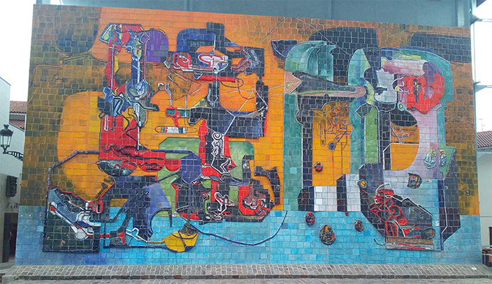 Mural de jose luis zumeta en usurbil